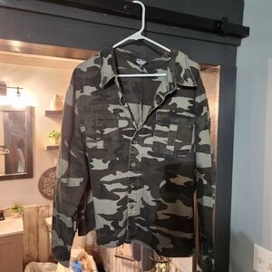 Glitz Camouflage Shirt Jacket